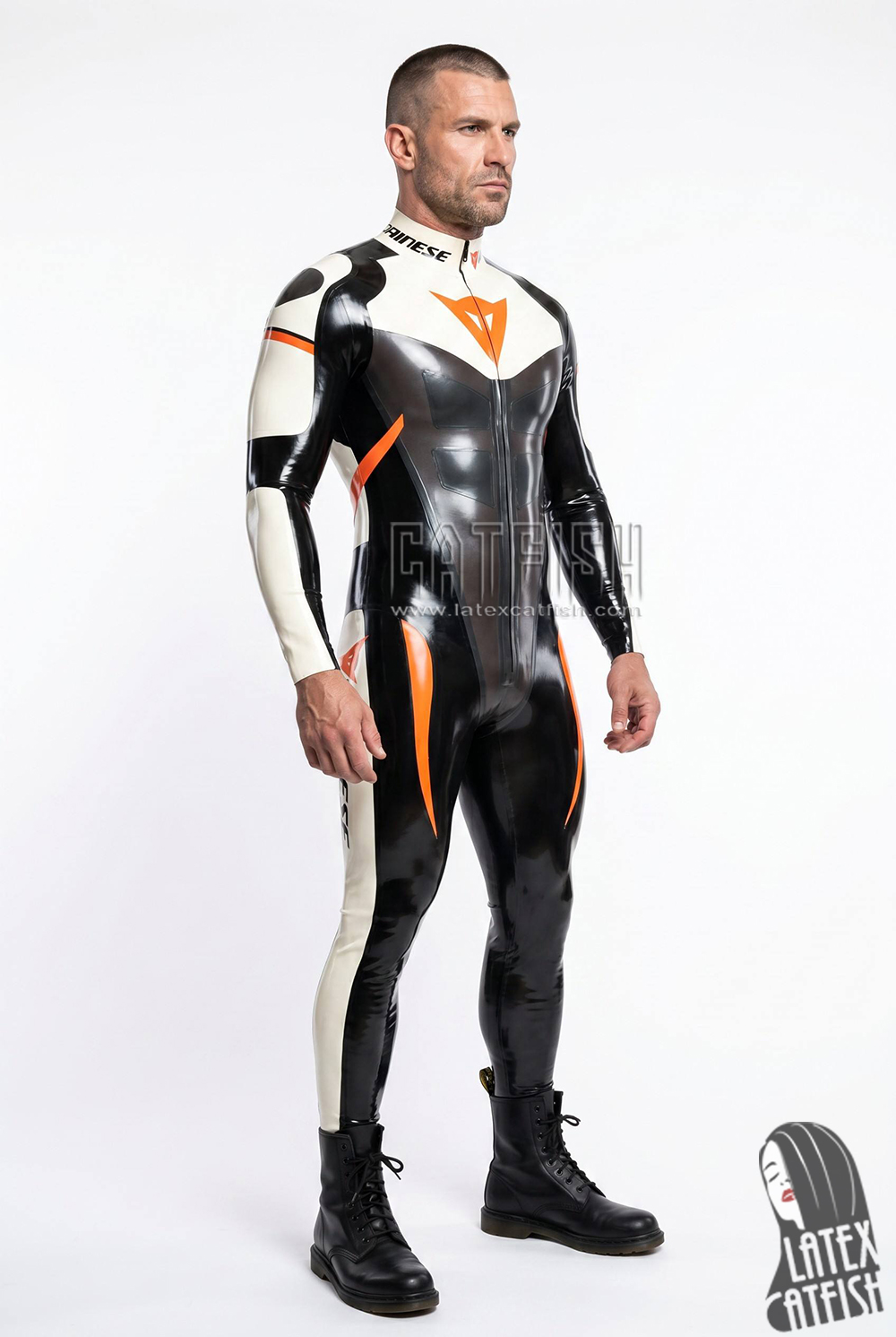 Men's MotoGP Biker Latex Catsuit Version 4 Men's MotoGP Biker Latex Catsuit Version 4