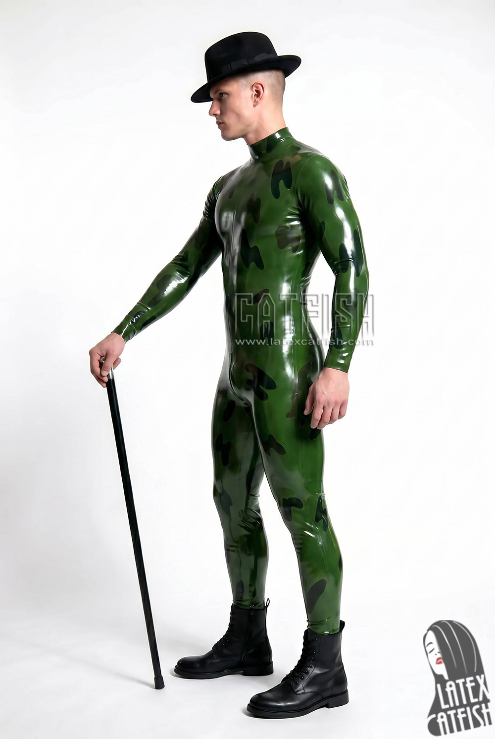 'Mock Camo' Latex Catsuit 'Mock Camo' Latex Catsuit