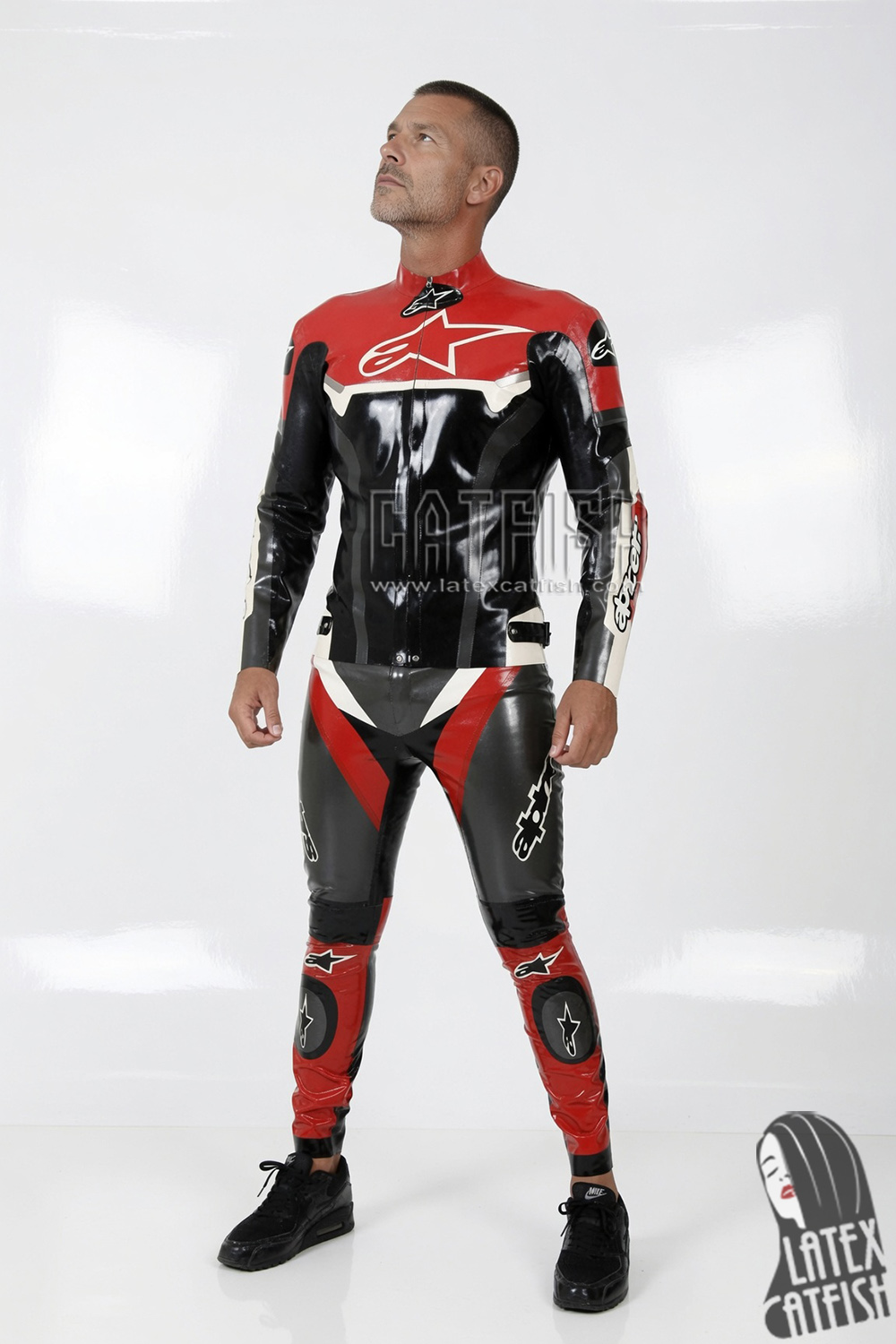 Men's Brand Name Latex Biker Jacket Men's Brand Name Latex Biker Jacket
