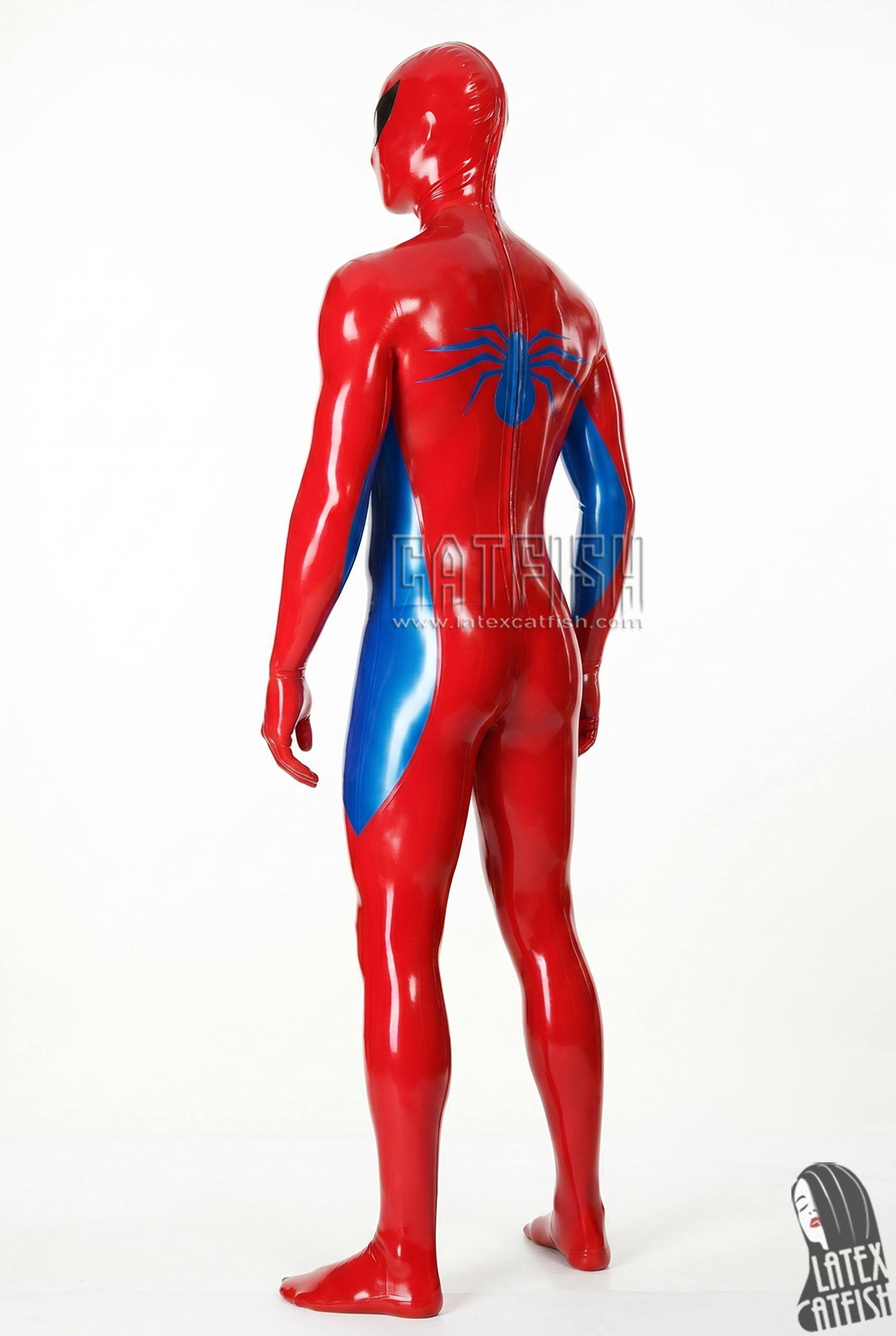 Men's 'Spider-Man Streaker' Total Coverage Latex Catsuit Men's 'Spider-Man Streaker' Total Coverage Latex Catsuit