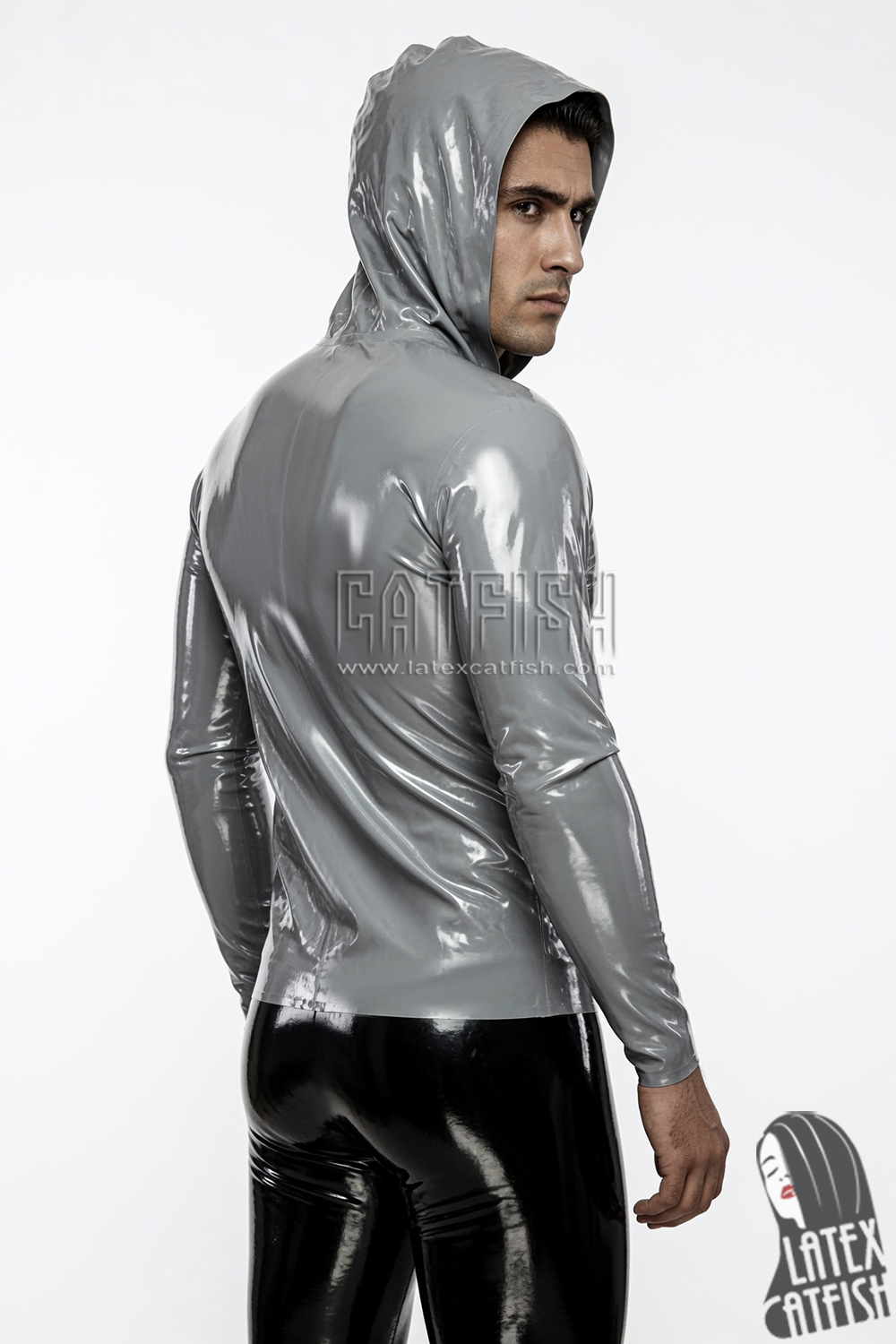 Front-zipped Latex Hoodie Front-zipped Latex Hoodie
