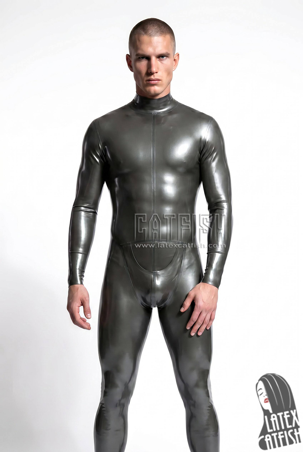 Men's 'Pouch' Zipperless Latex Catsuit Men's 'Pouch' Zipperless Latex Catsuit