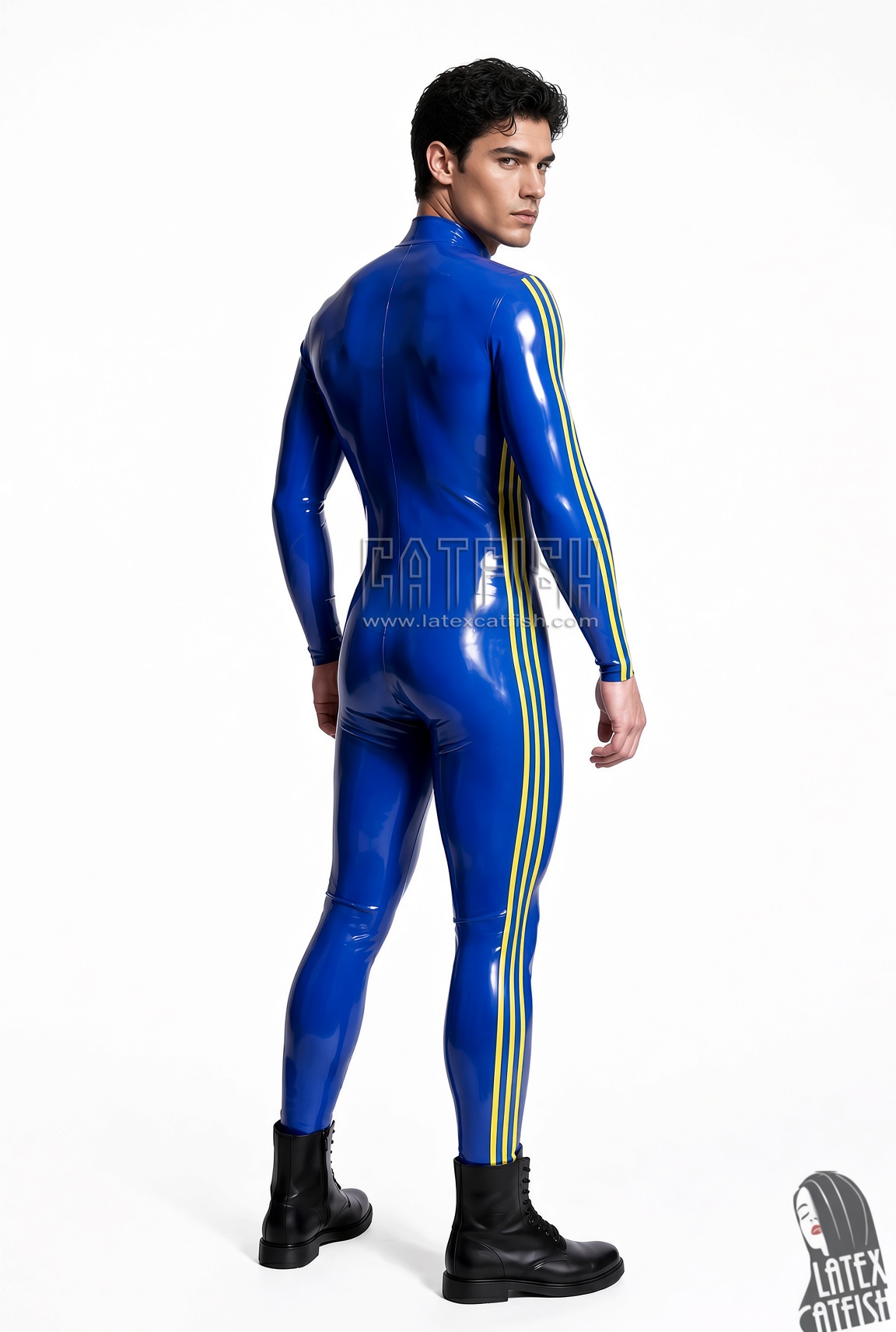 Men's '3-Trims' Latex Catsuit Men's '3-Trims' Latex Catsuit