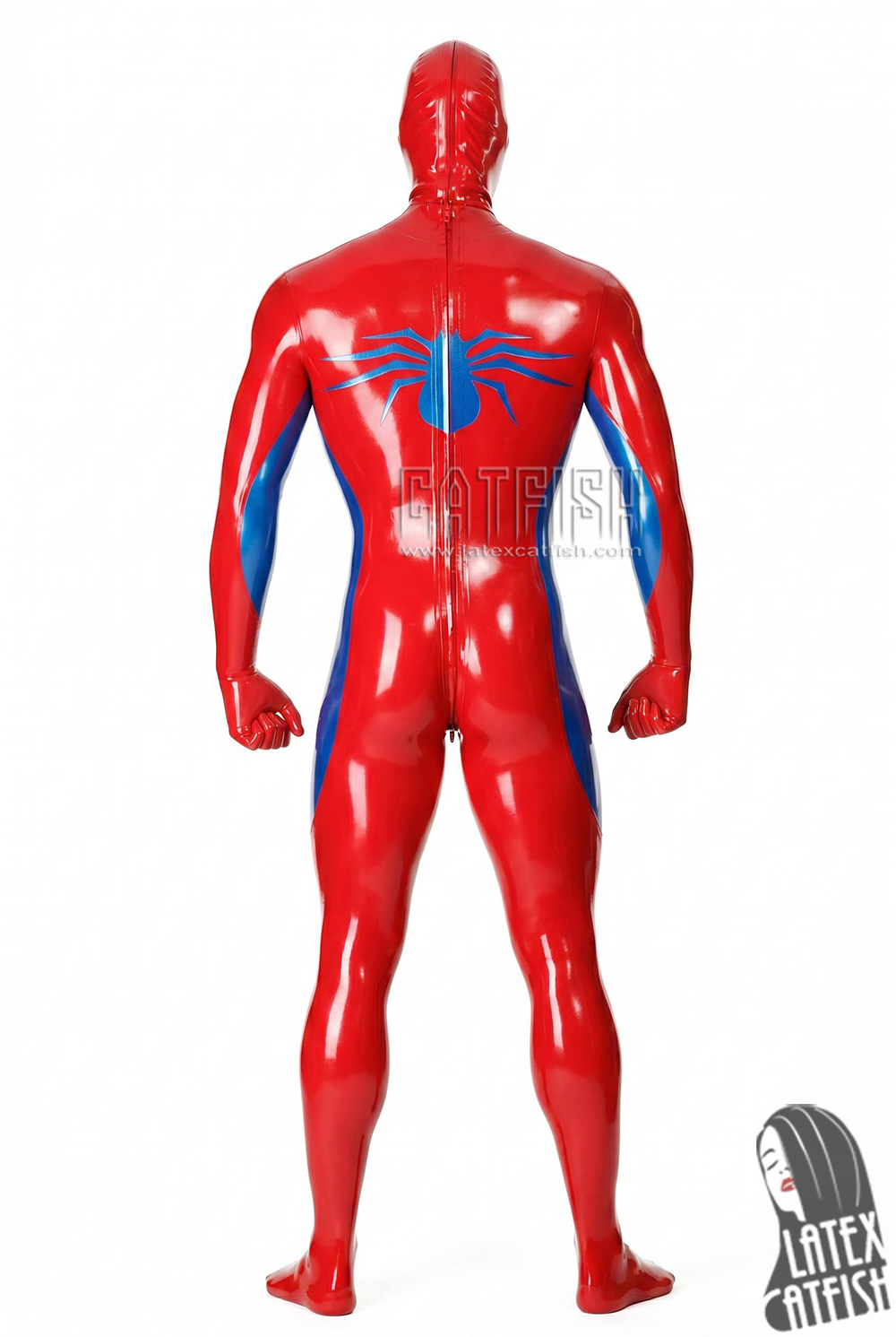 Men's 'Spider-Man Streaker' Total Coverage Latex Catsuit Men's 'Spider-Man Streaker' Total Coverage Latex Catsuit