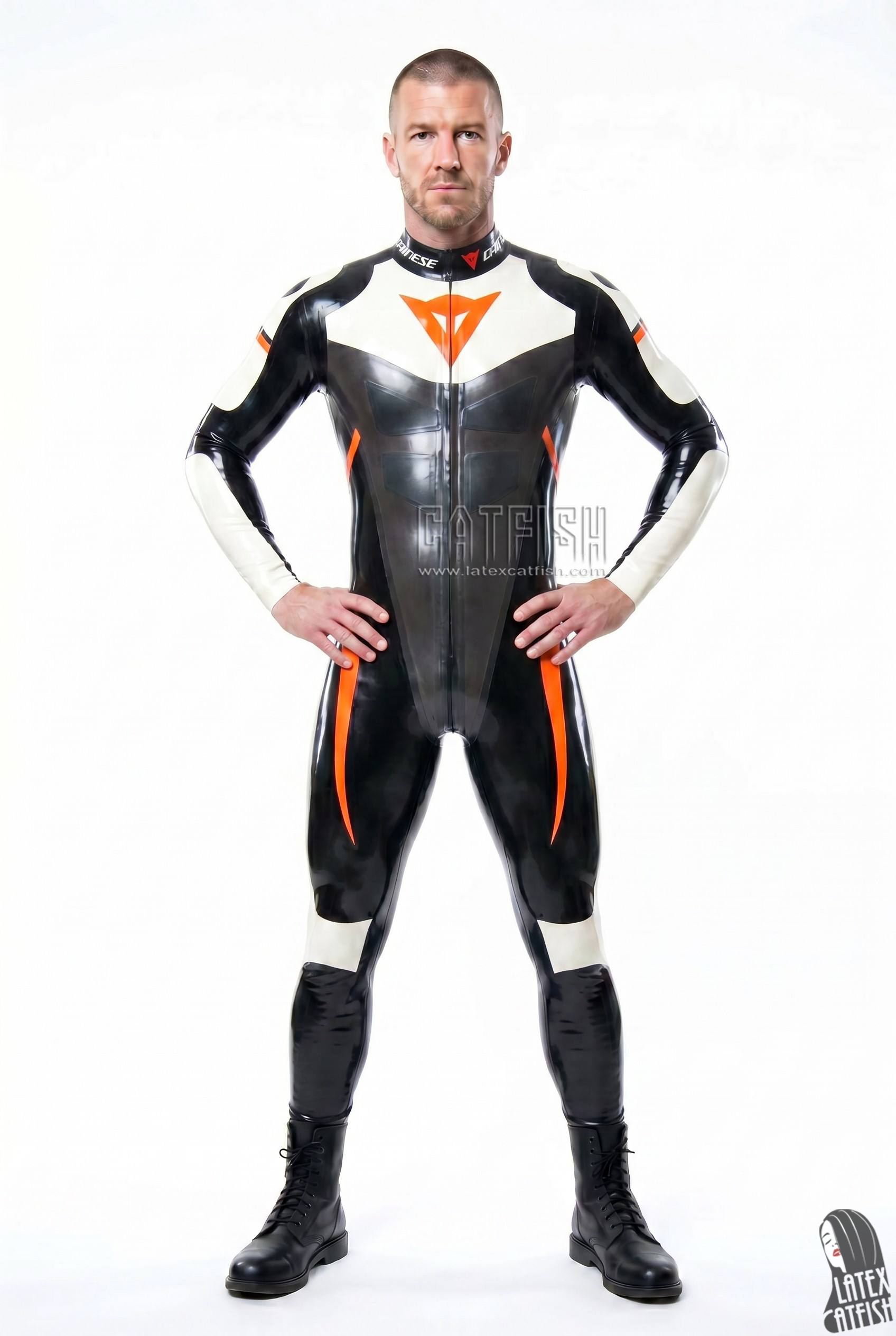 Men's MotoGP Biker Latex Catsuit Version 4 Men's MotoGP Biker Latex Catsuit Version 4