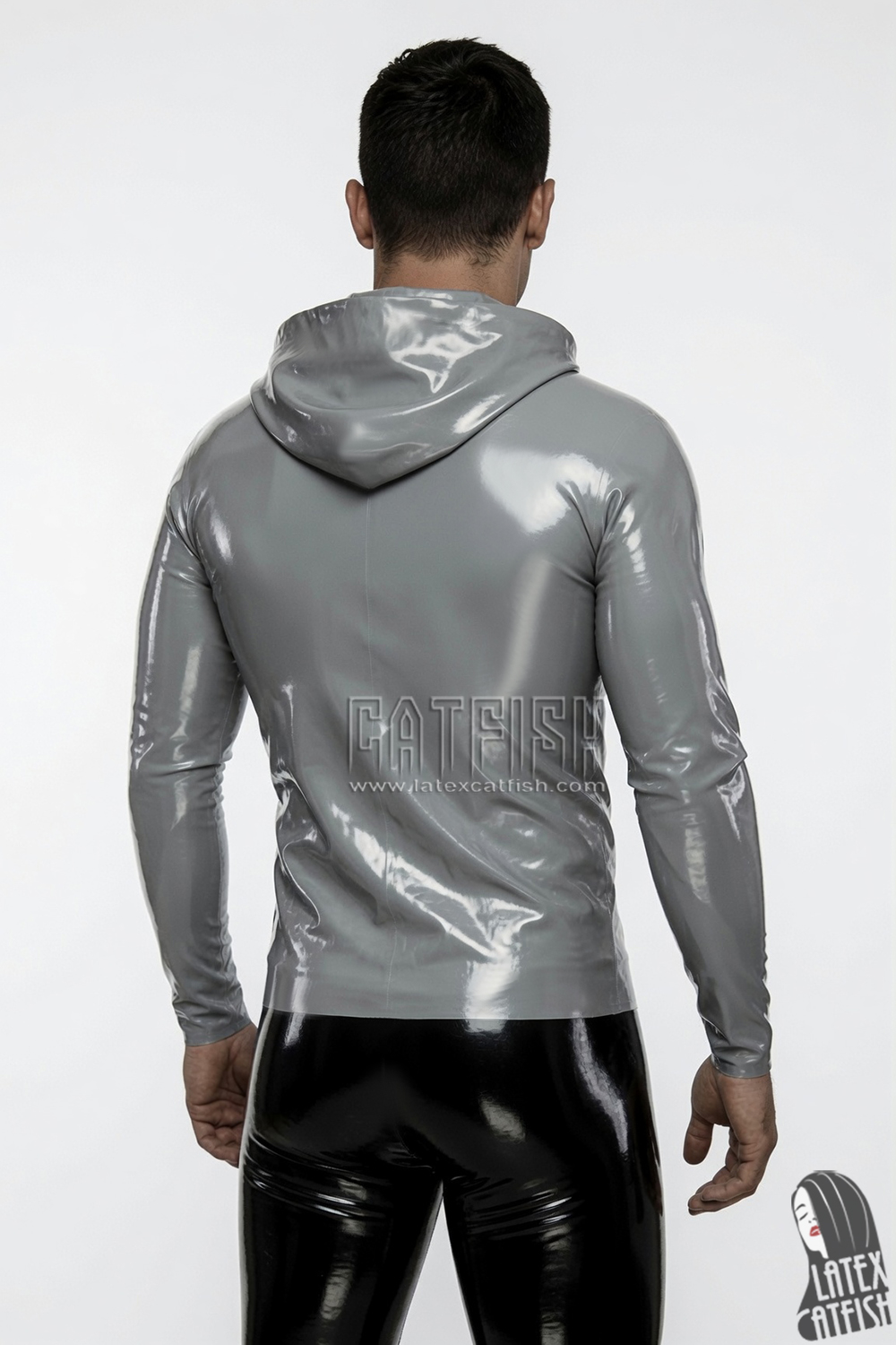 Front-zipped Latex Hoodie Front-zipped Latex Hoodie