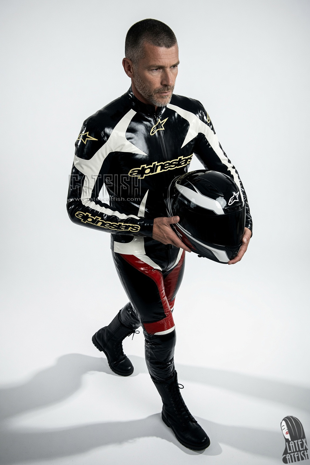 Men's Branded Latex Motorcycle Jacket Men's Branded Latex Motorcycle Jacket