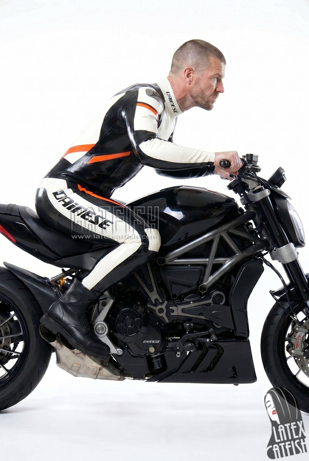 Men's MotoGP Biker Latex Catsuit Version 4 Men's MotoGP Biker Latex Catsuit Version 4