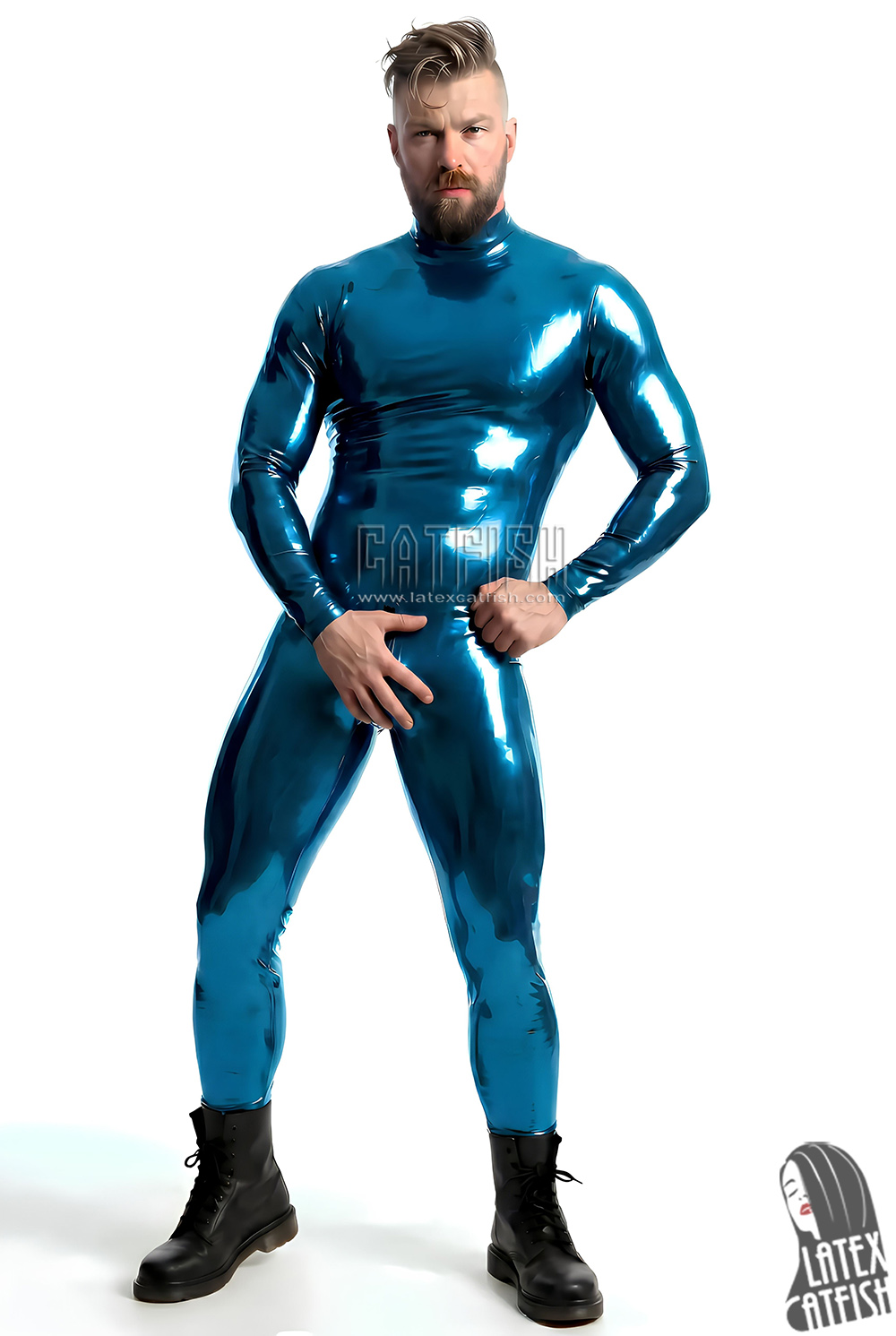 Men's Standard Back Zipper Latex Catsuit Men's Standard Back Zipper Latex Catsuit