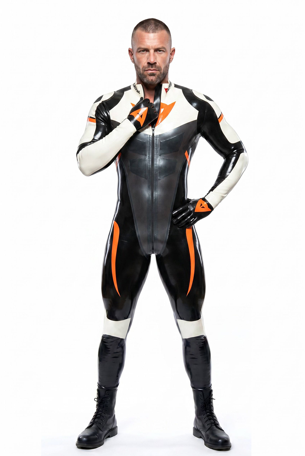 Men's MotoGP Biker Latex Catsuit Version 4 Men's MotoGP Biker Latex Catsuit Version 4