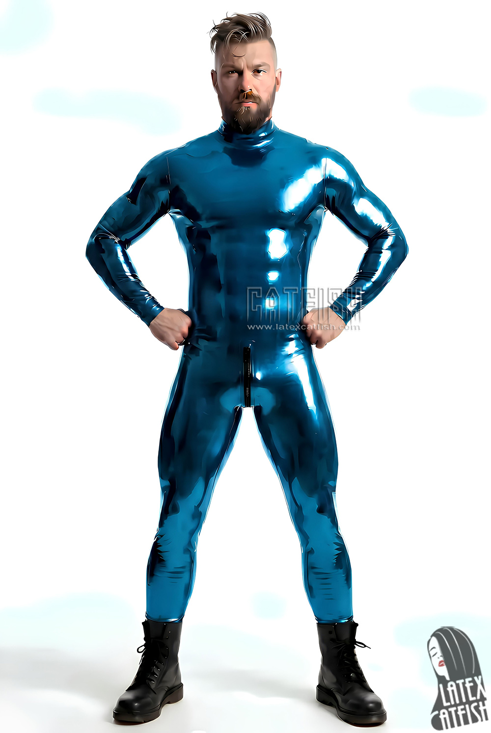 Men's Standard Back Zipper Latex Catsuit Men's Standard Back Zipper Latex Catsuit
