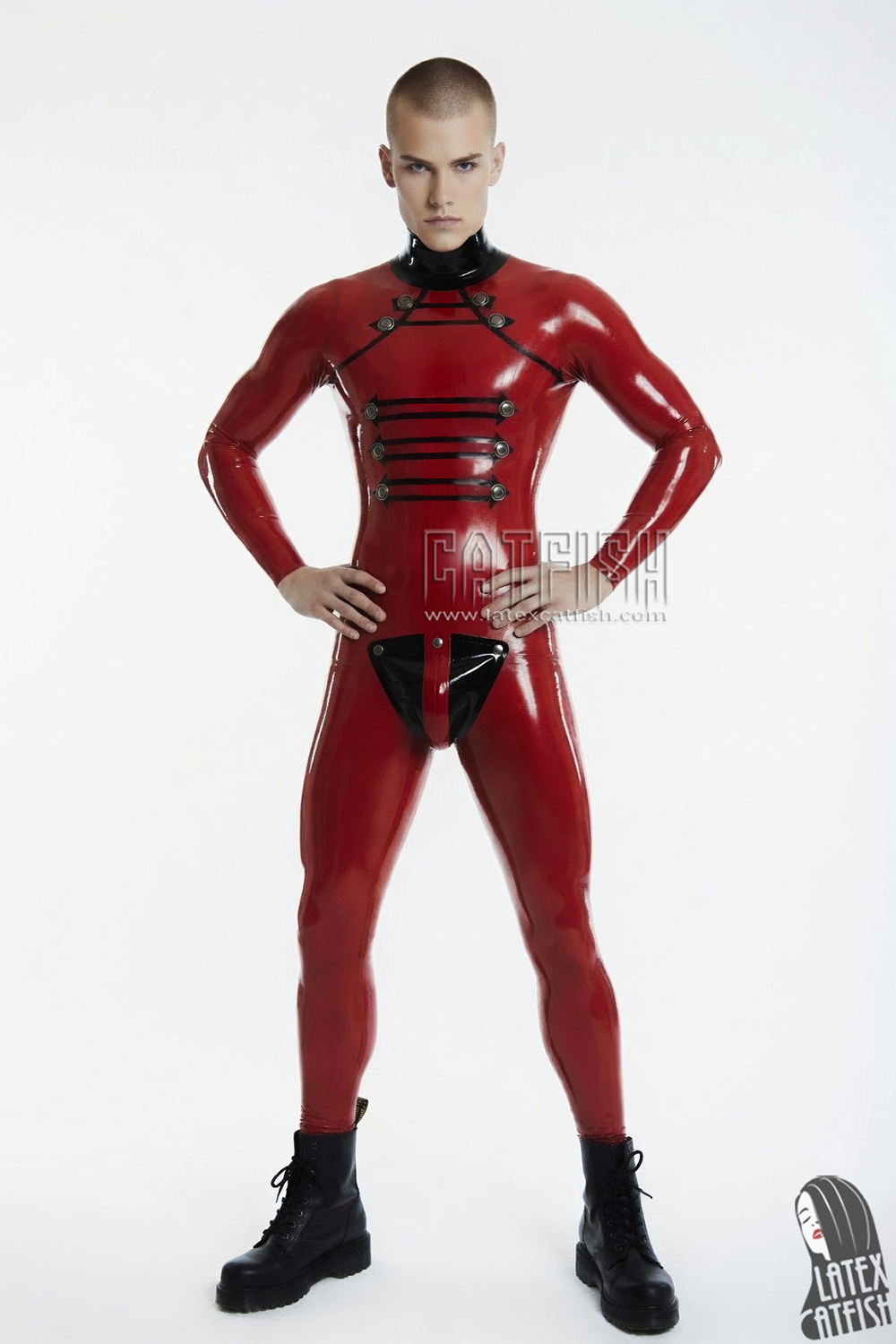 'Show Me The Way' Latex Uniform Style Catsuit 'Show Me The Way' Latex Uniform Style Catsuit
