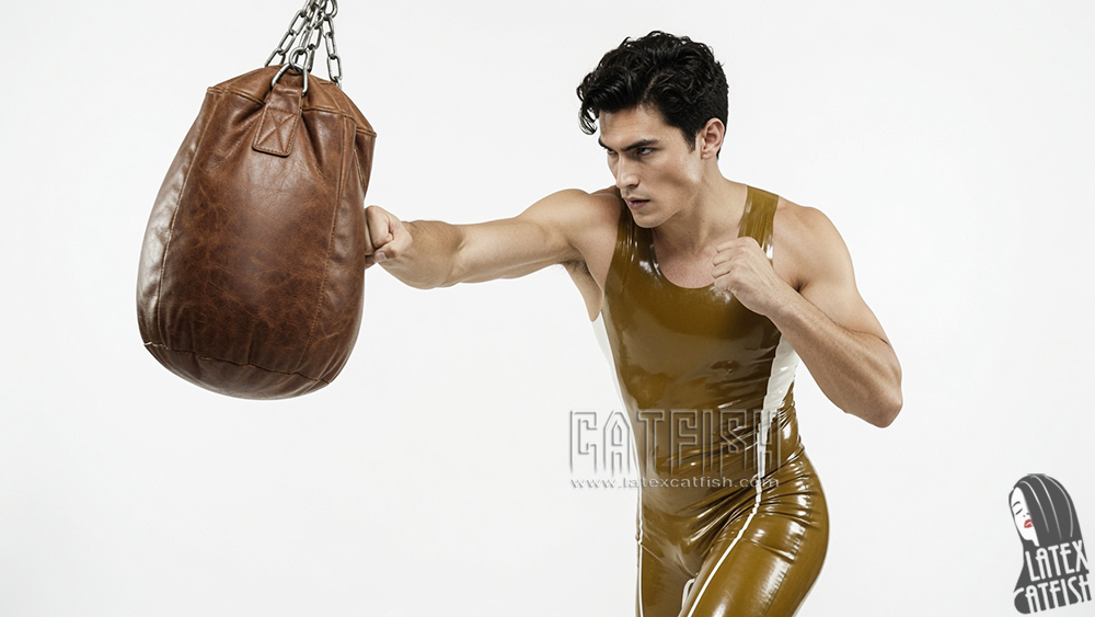 Singlet Top Short Latex Suit Singlet Top Short Latex Suit