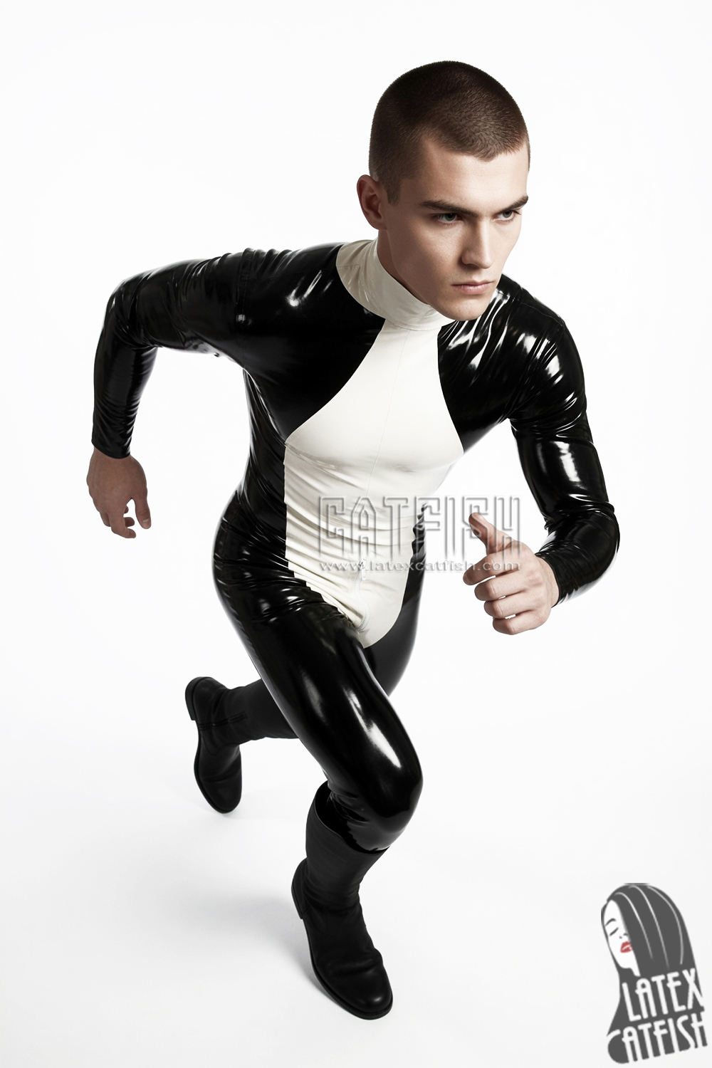Ebony-Ivory Latex Catsuit Ebony-Ivory Latex Catsuit