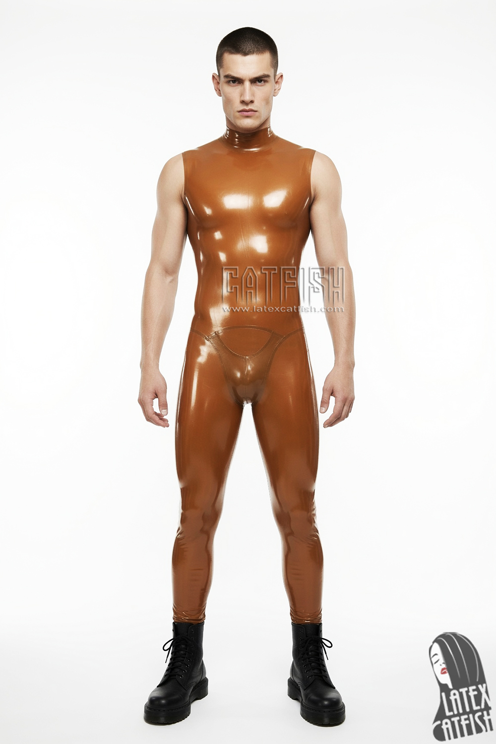Men's Sleeveless Latex Jumpsuit Men's Sleeveless Latex Jumpsuit