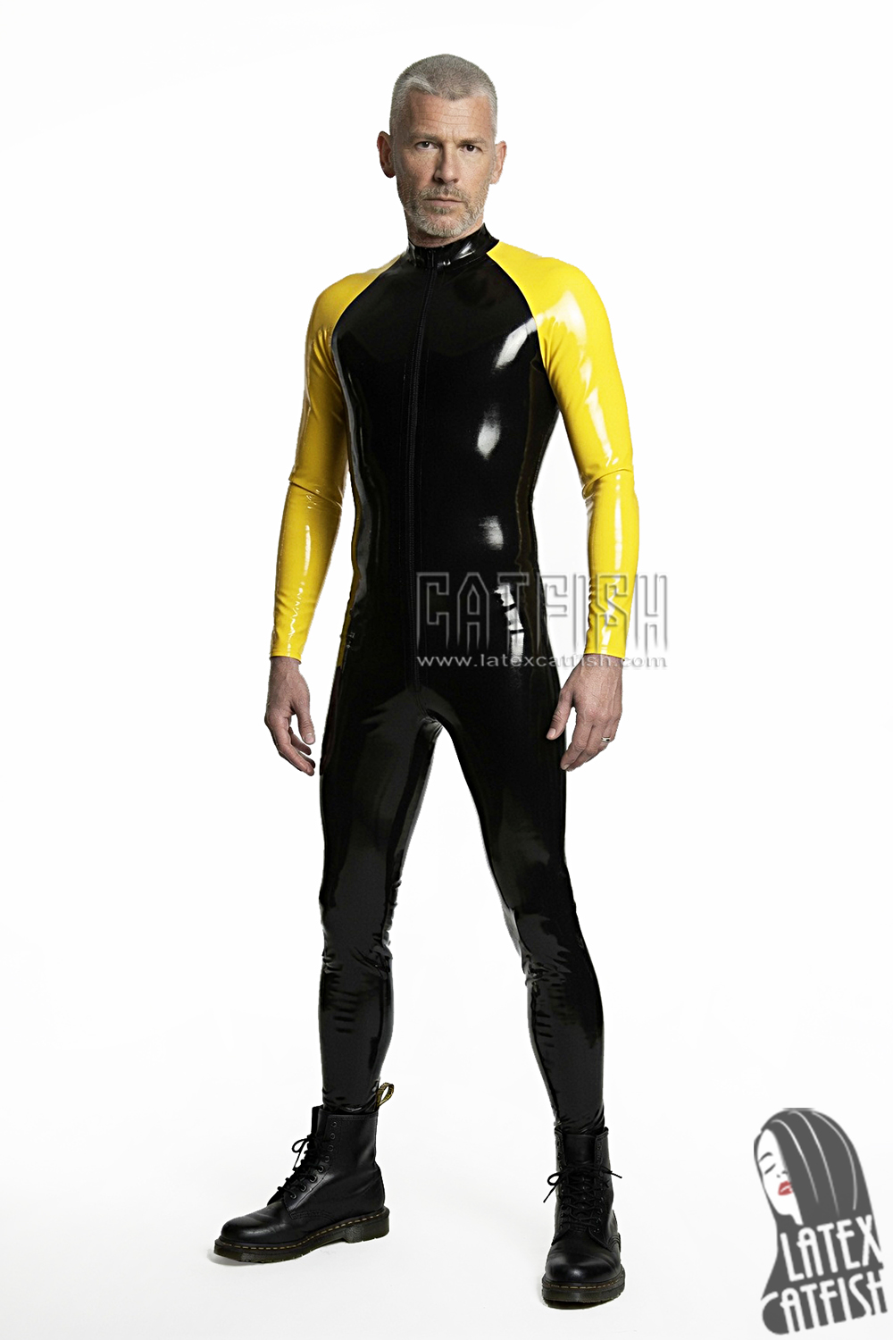Men's Raglan-Sleeved Latex Catsuit Men's Raglan-Sleeved Latex Catsuit