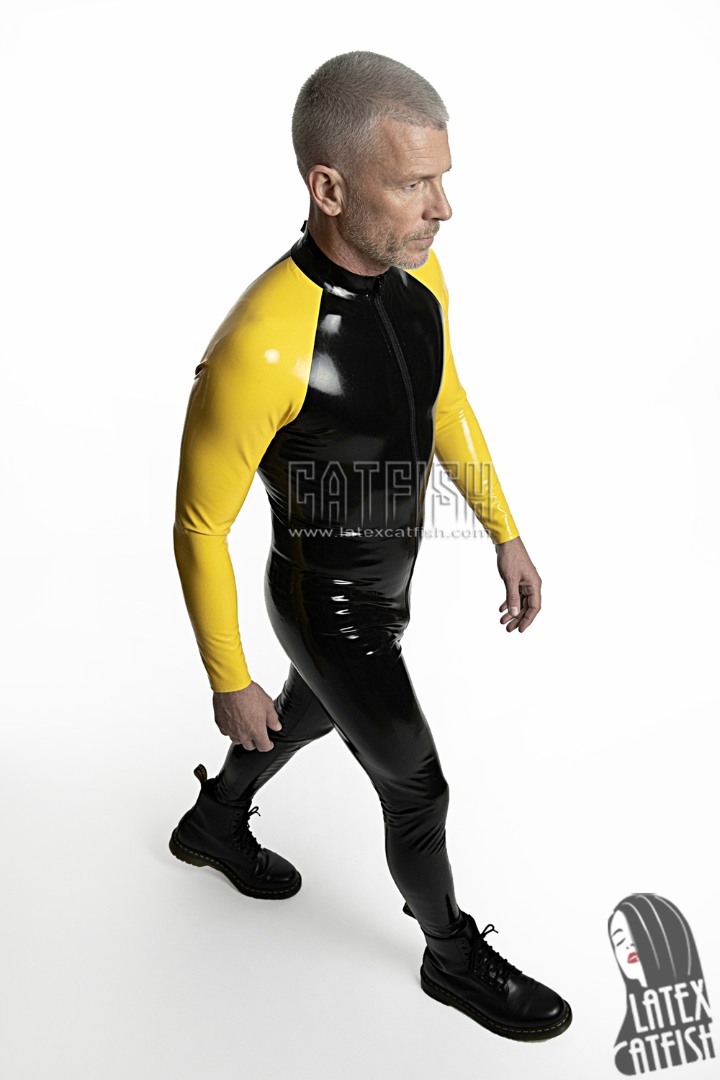 Men's Raglan-Sleeved Latex Catsuit Men's Raglan-Sleeved Latex Catsuit