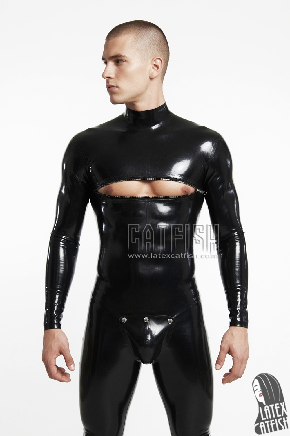 Chest-Zipper & Codpiece Latex Catsuit Chest-Zipper & Codpiece Latex Catsuit