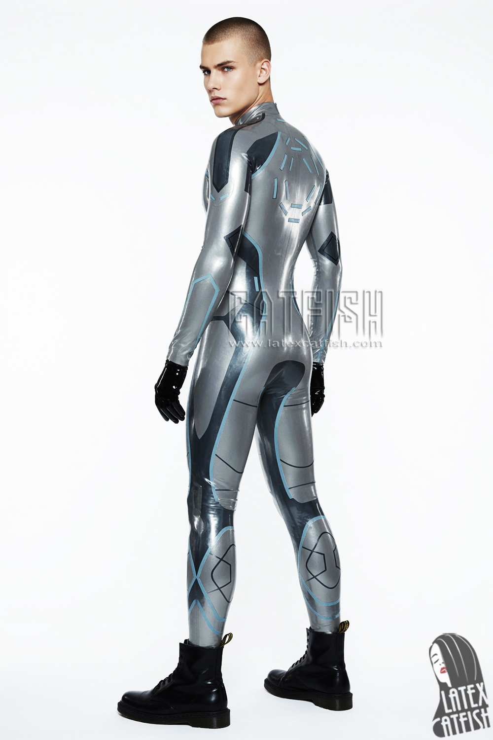 Tron Men Latex Costume Tron Men Latex Costume