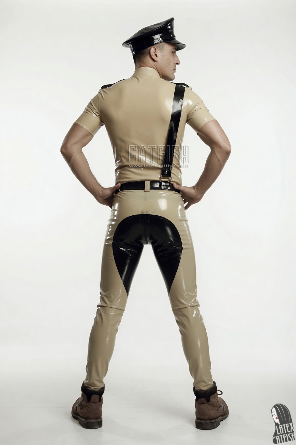 'Police' Style Latex Uniform Shirt 'Police' Style Latex Uniform Shirt