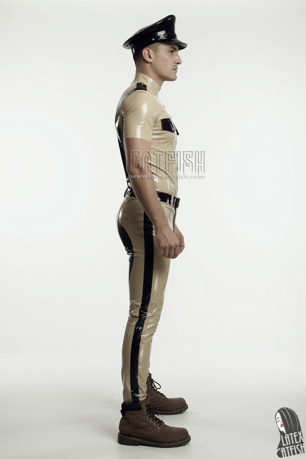 'Police' Style Latex Uniform Shirt 'Police' Style Latex Uniform Shirt