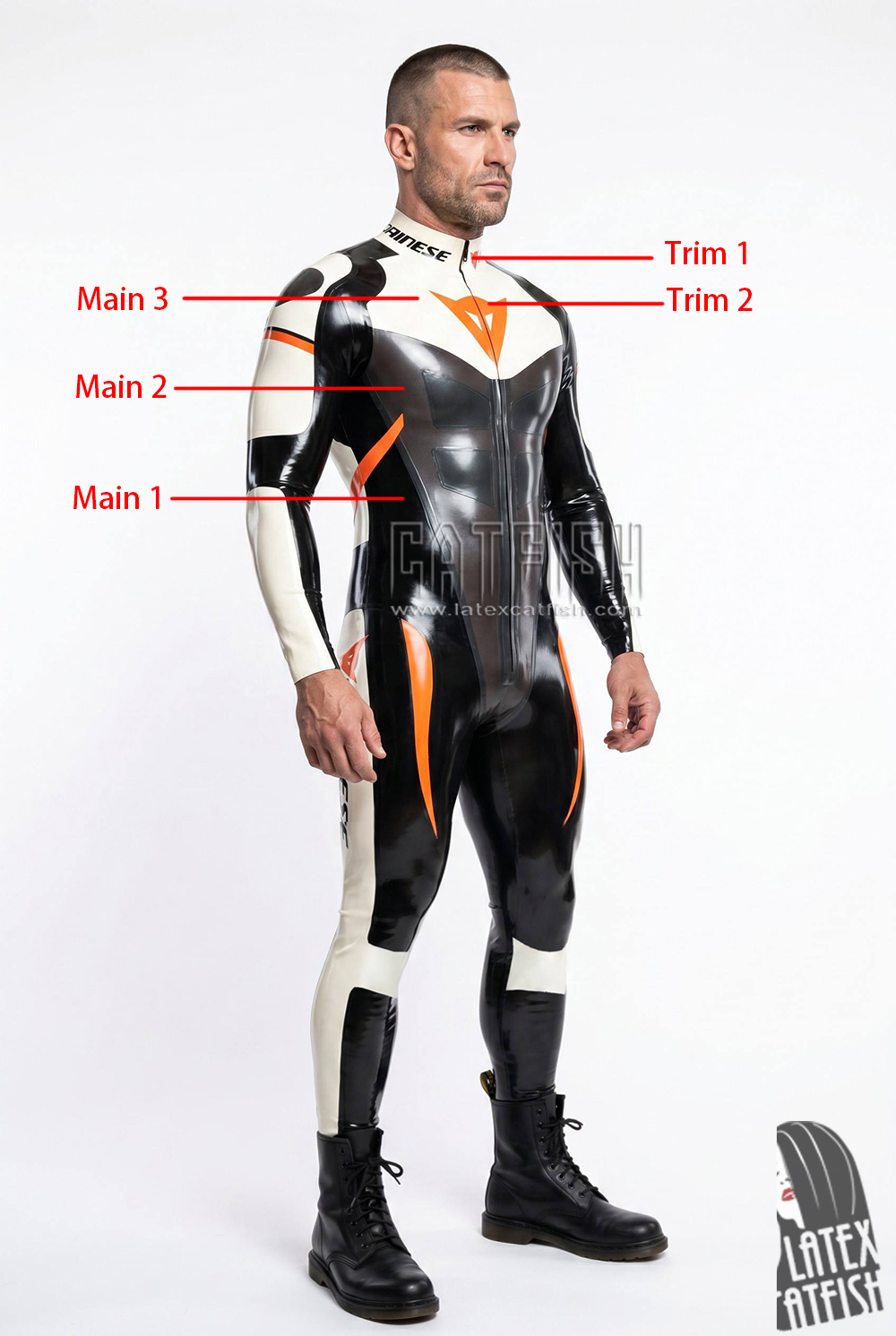 Men's MotoGP Biker Latex Catsuit Version 4 Men's MotoGP Biker Latex Catsuit Version 4