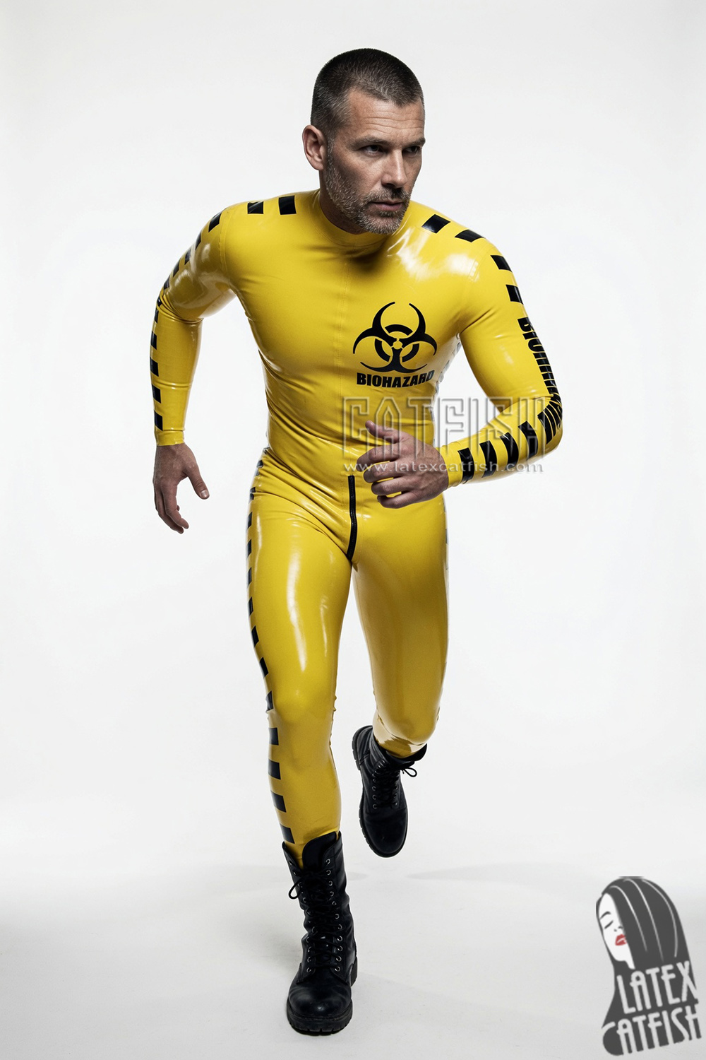 Men's 'Biohazard' Latex Catsuit Men's 'Biohazard' Latex Catsuit