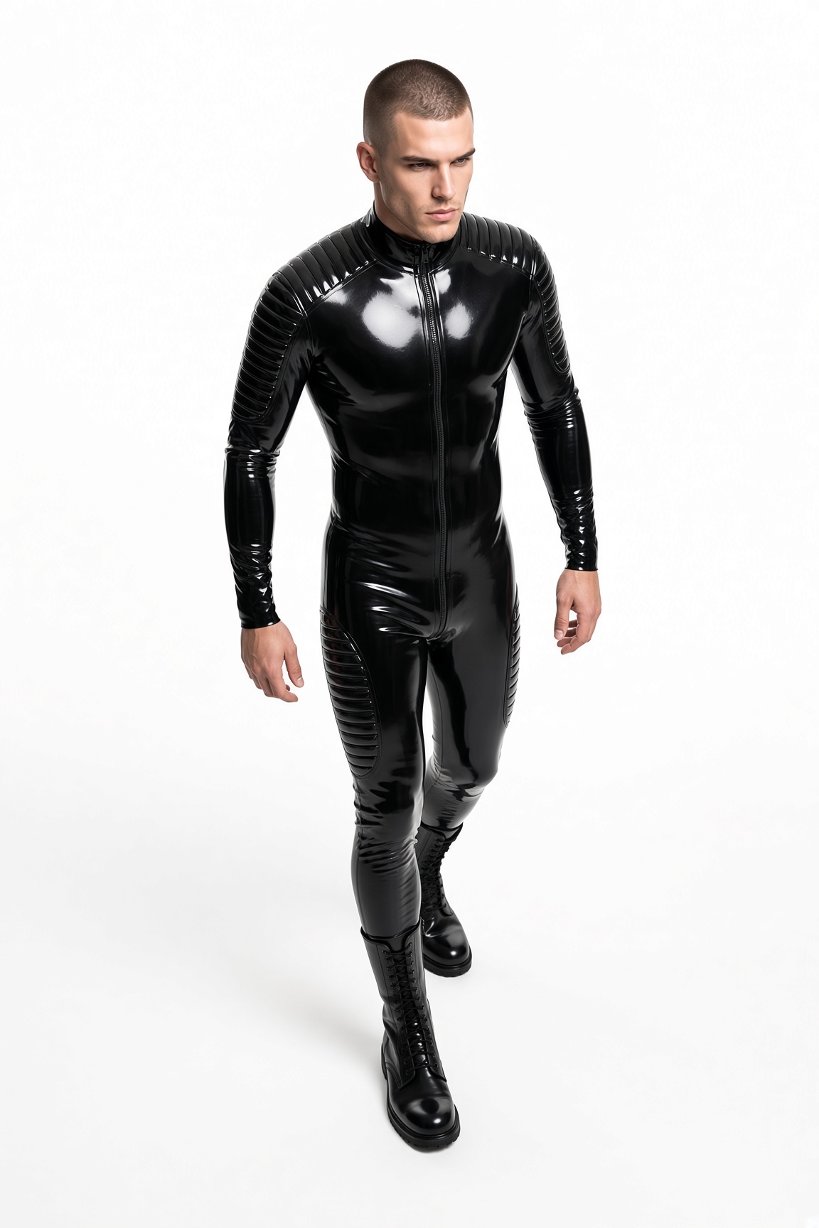 Ribbed Padding Latex Catsuit Ribbed Padding Latex Catsuit
