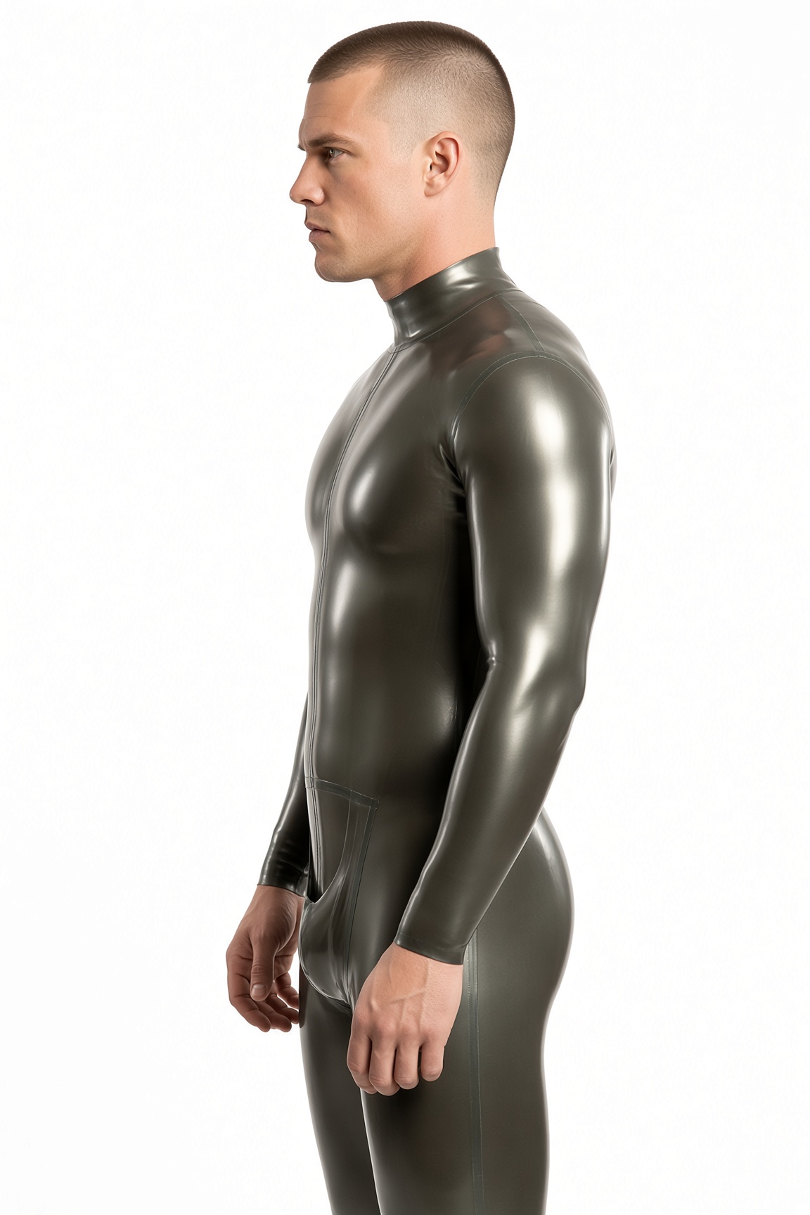 Men's 'Pouch' Zipperless Latex Catsuit Men's 'Pouch' Zipperless Latex Catsuit
